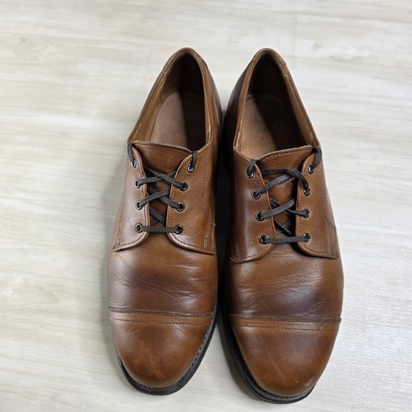 Allen Edmonds Ellsworth Oxford Cap Toe Brown Leather Men\'s Shoes Size 9 EEE‎ main image 4